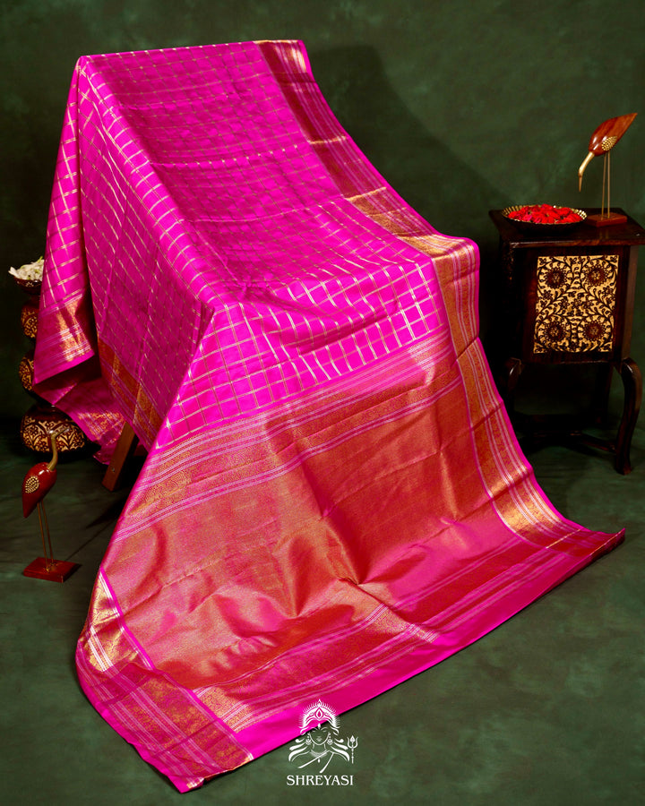 Handloom Pure Kanjivaram Silk Saree with Real Zari