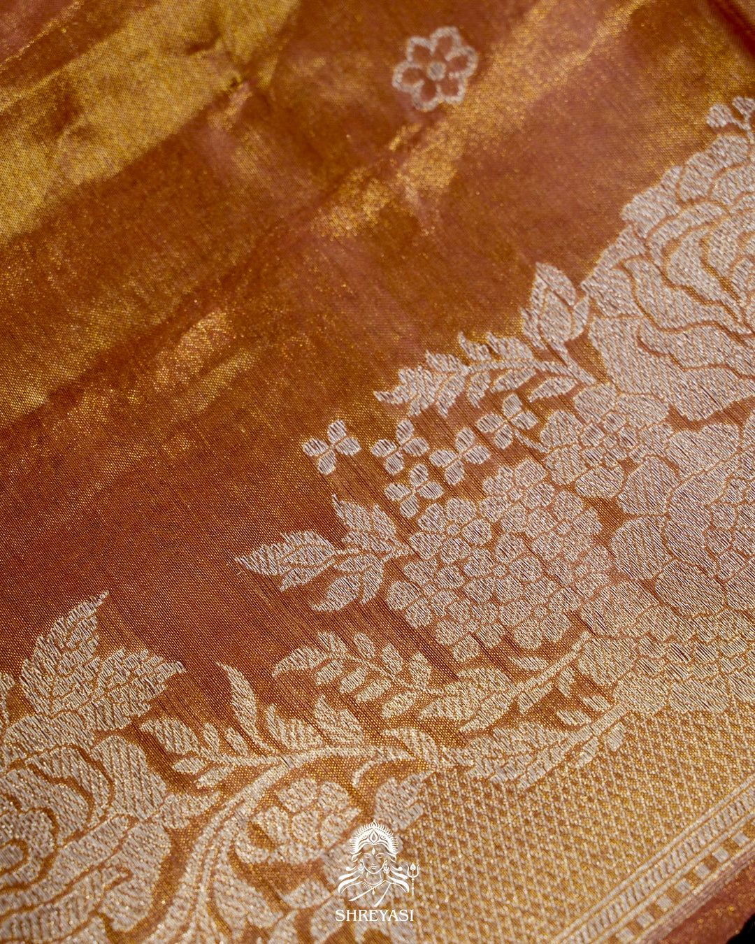 Banarasi Ektara Kora Tissue Silk Saree with Embroidered Blouse