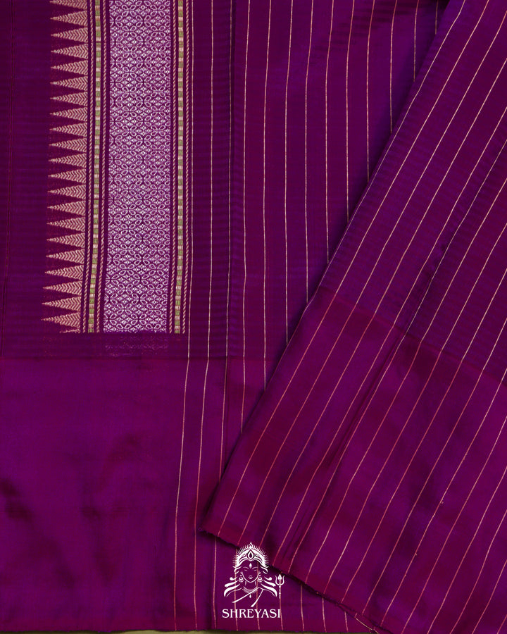 Banarasi Ektara Tissue Silk Saree with Ektara Silk Jamdani Border and Pallu