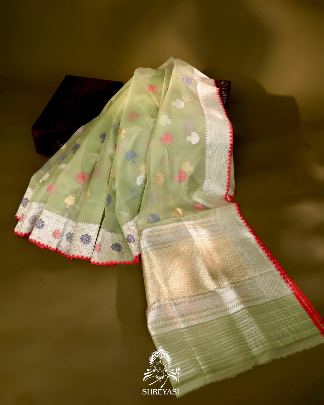 Banarasi Ektara Kora Silk Saree