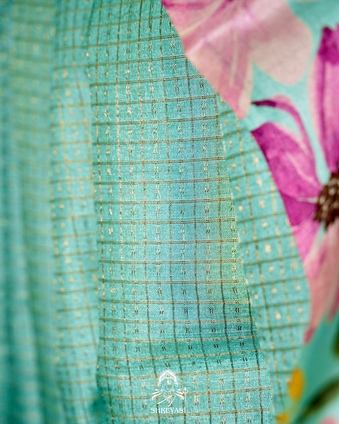 Handloom Pure Desi Tussar Silk Saree with Digital Floral Print