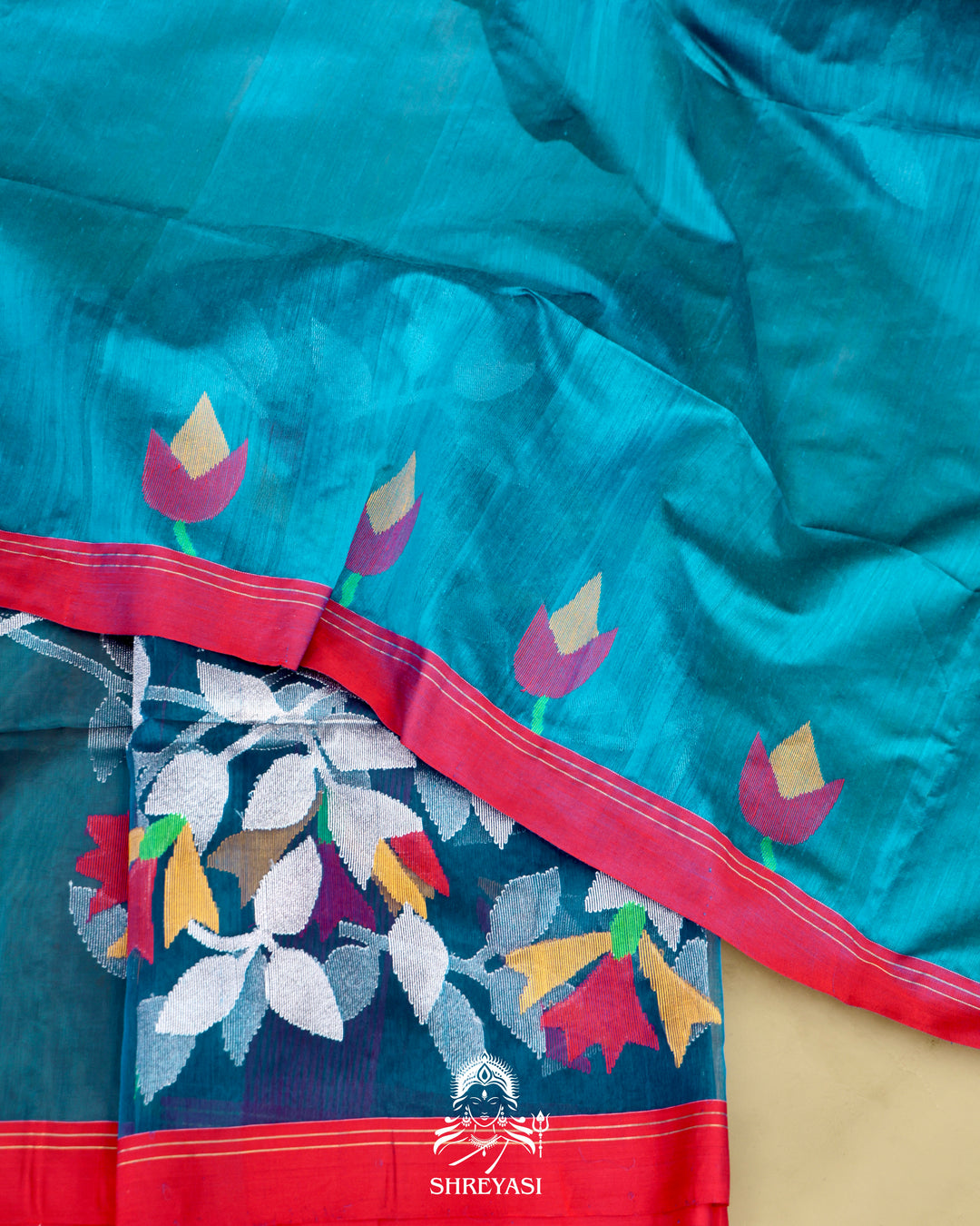 Muslin Jamdani Saree with Full Jaal Weaving