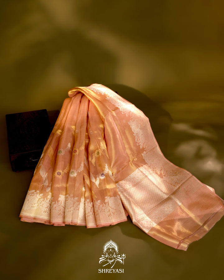 Banarasi Ektara Kora Silk Saree
