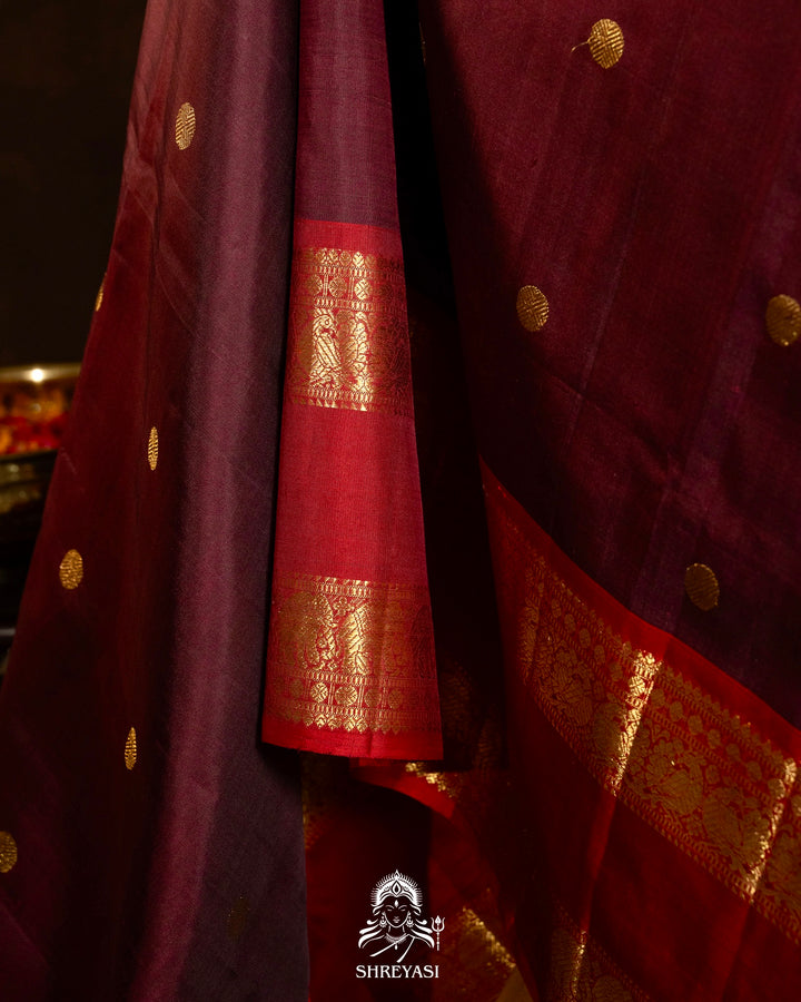 Traditional Tanjore Painting on Handloom Pure Kanjivaram Silk Sarees with Real Zari