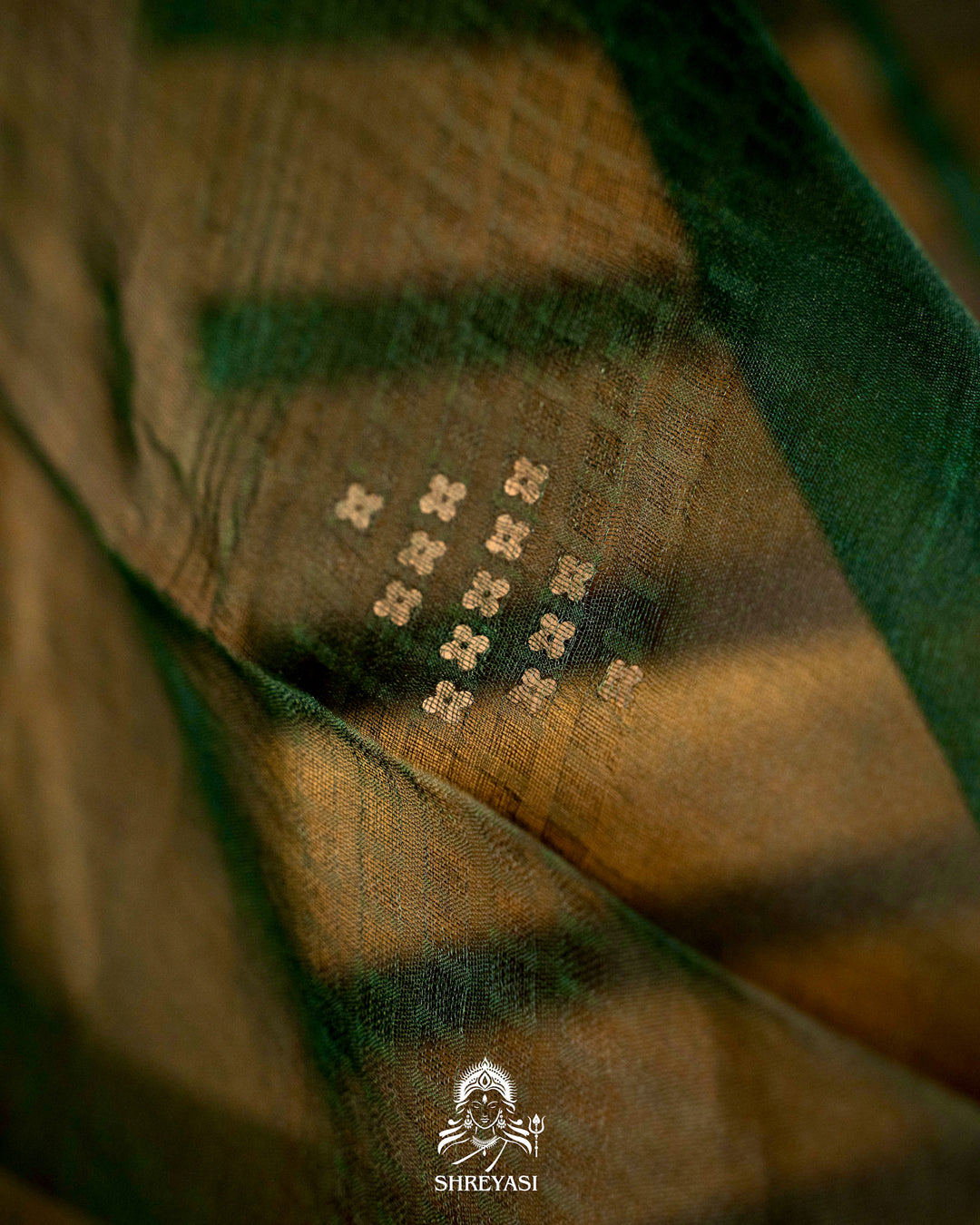Handloom Pure Double Thread Muslin Jamdani Saree with Sona Rupa Zari & Sequence Weaving
