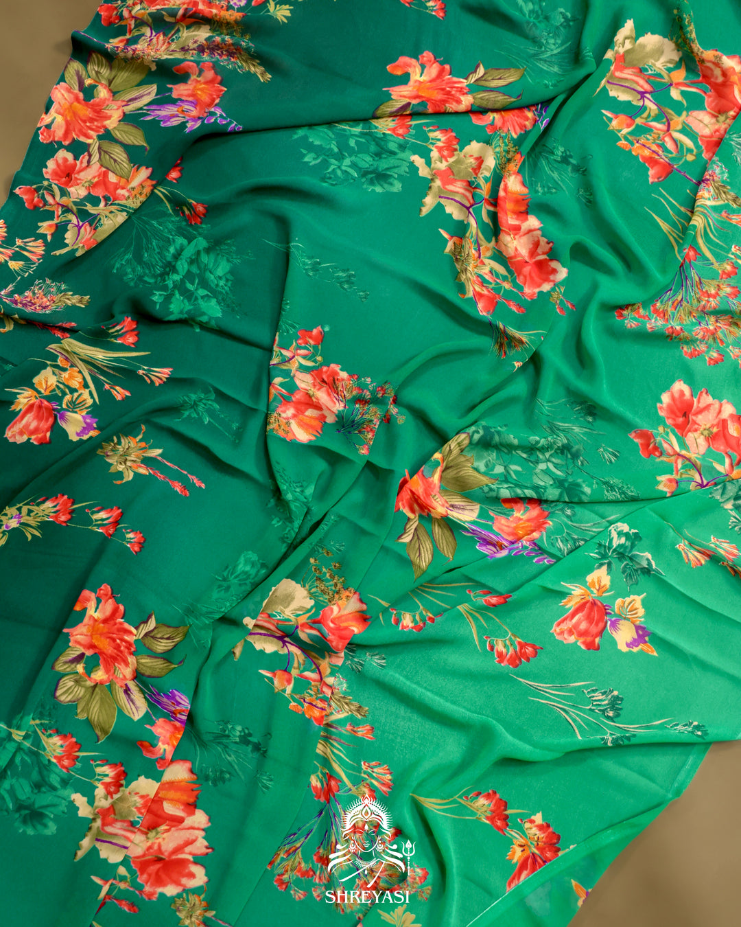 Floral Georgette Saree