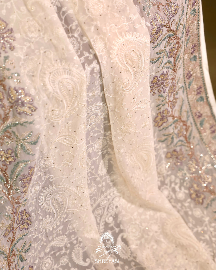 Georgette Saree with Thread Embroidery