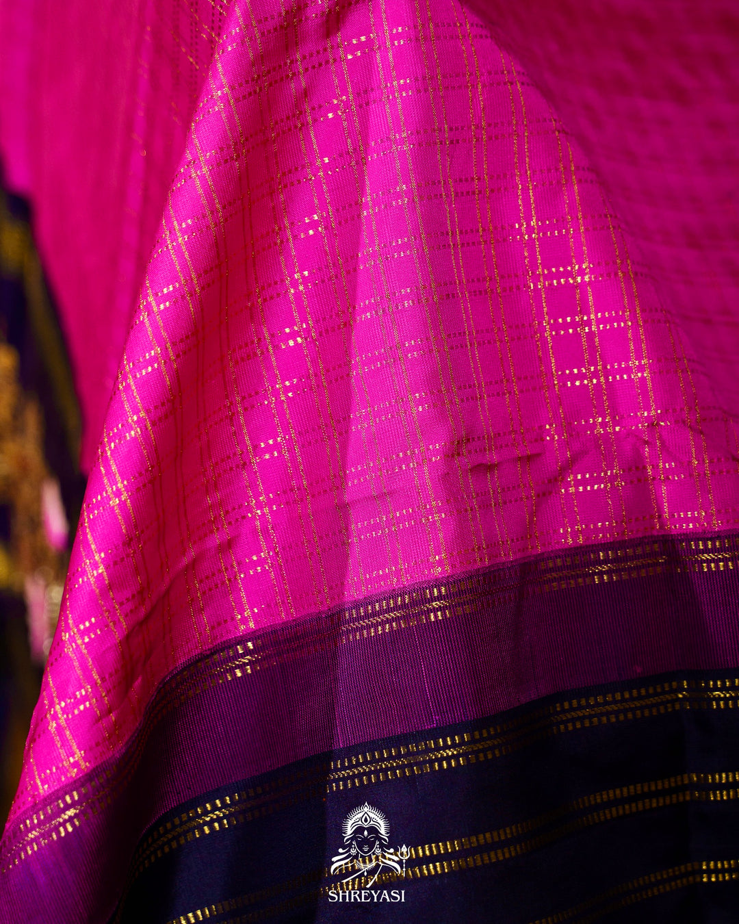 Traditional Tanjore Painting on Handloom Pure Kanjivaram Silk Sarees with Real Zari