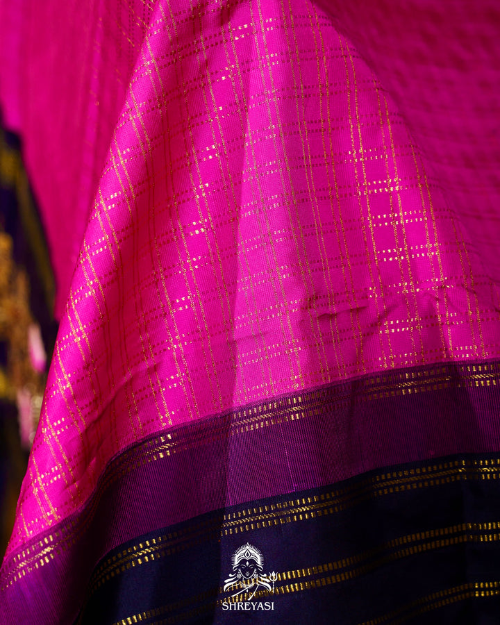 Traditional Tanjore Painting on Handloom Pure Kanjivaram Silk Sarees with Real Zari