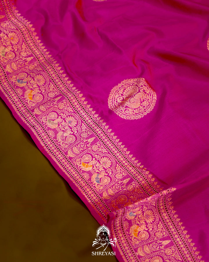Banarasi Ektara Silk Saree with Kadwa Meenakari Weaving