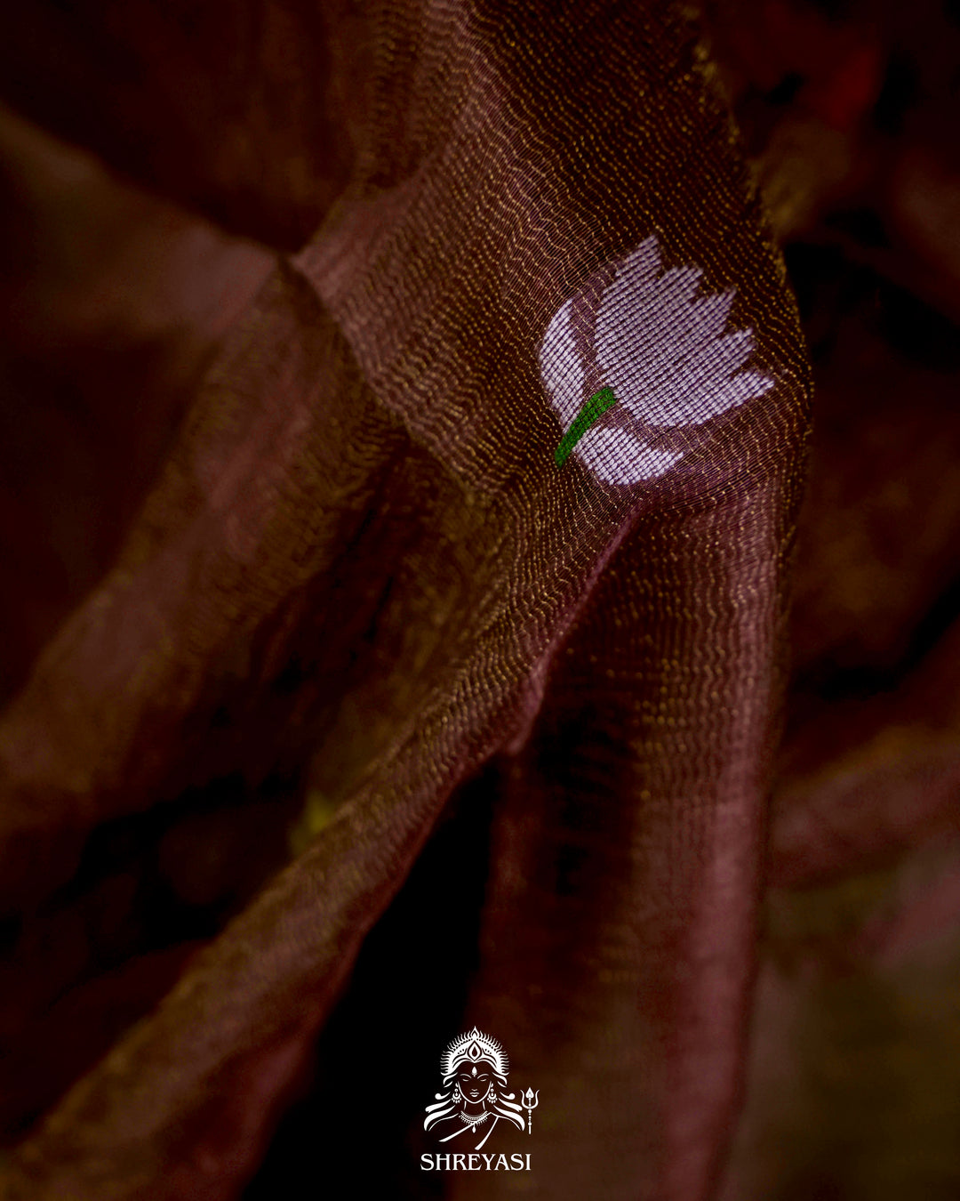 Handloom Silk Linen Jamdani Saree with Tissue Paithani Pallu