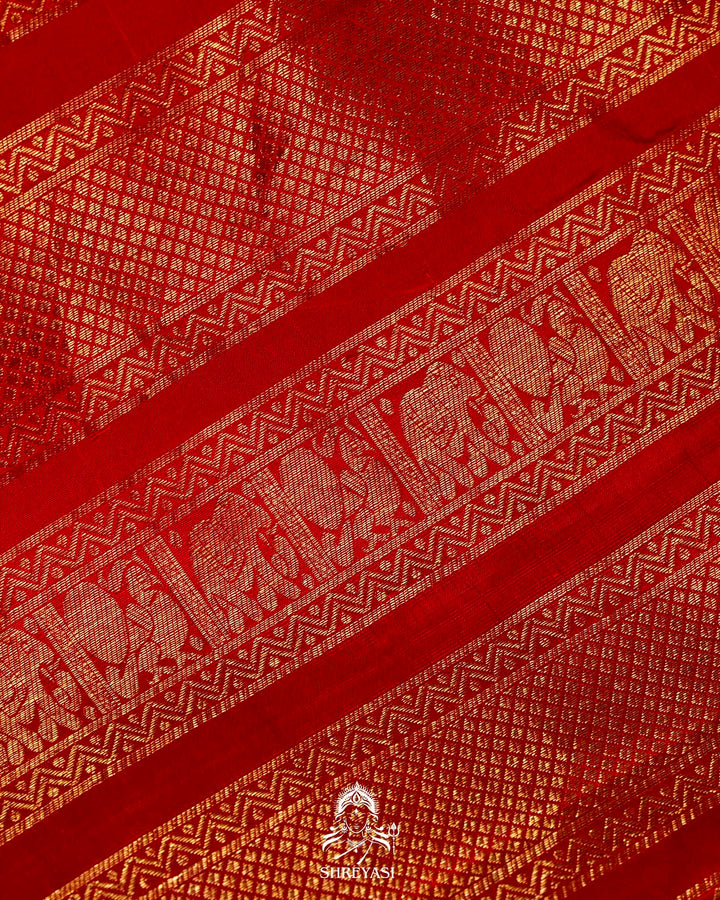 Handloom Pure Kanjivaram Silk Sarees with Real Zari and Hand Painted Tanjore Art