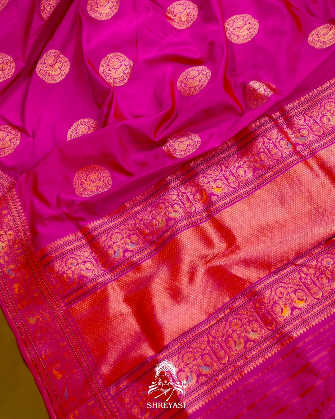Banarasi Ektara Silk Saree with Kadwa Meenakari Weaving
