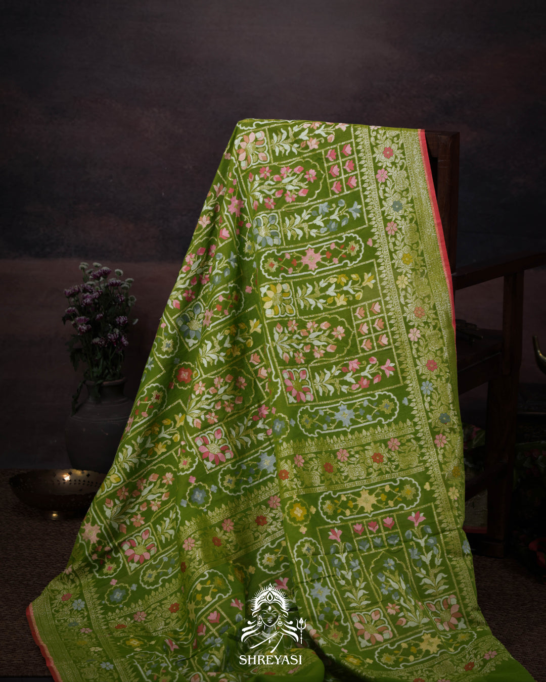 Handloom Banarasi Pure Cotton Jamdani Saree