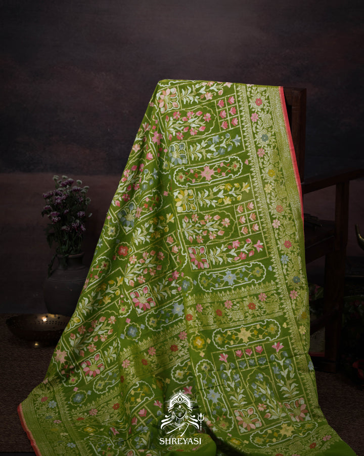 Handloom Banarasi Pure Cotton Jamdani Saree