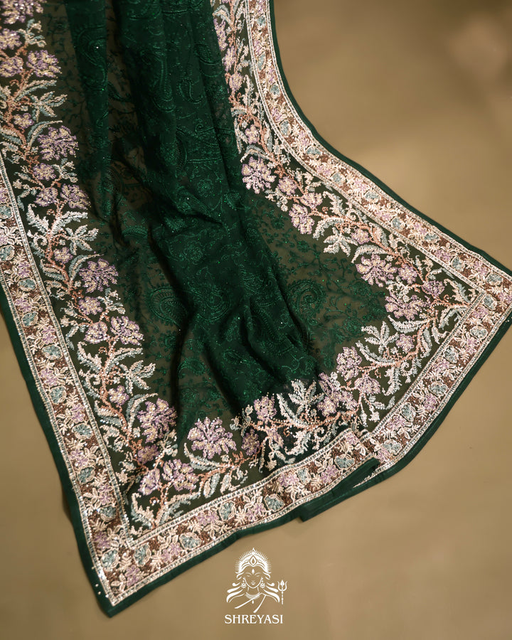 Georgette Saree with Thread Embroidery