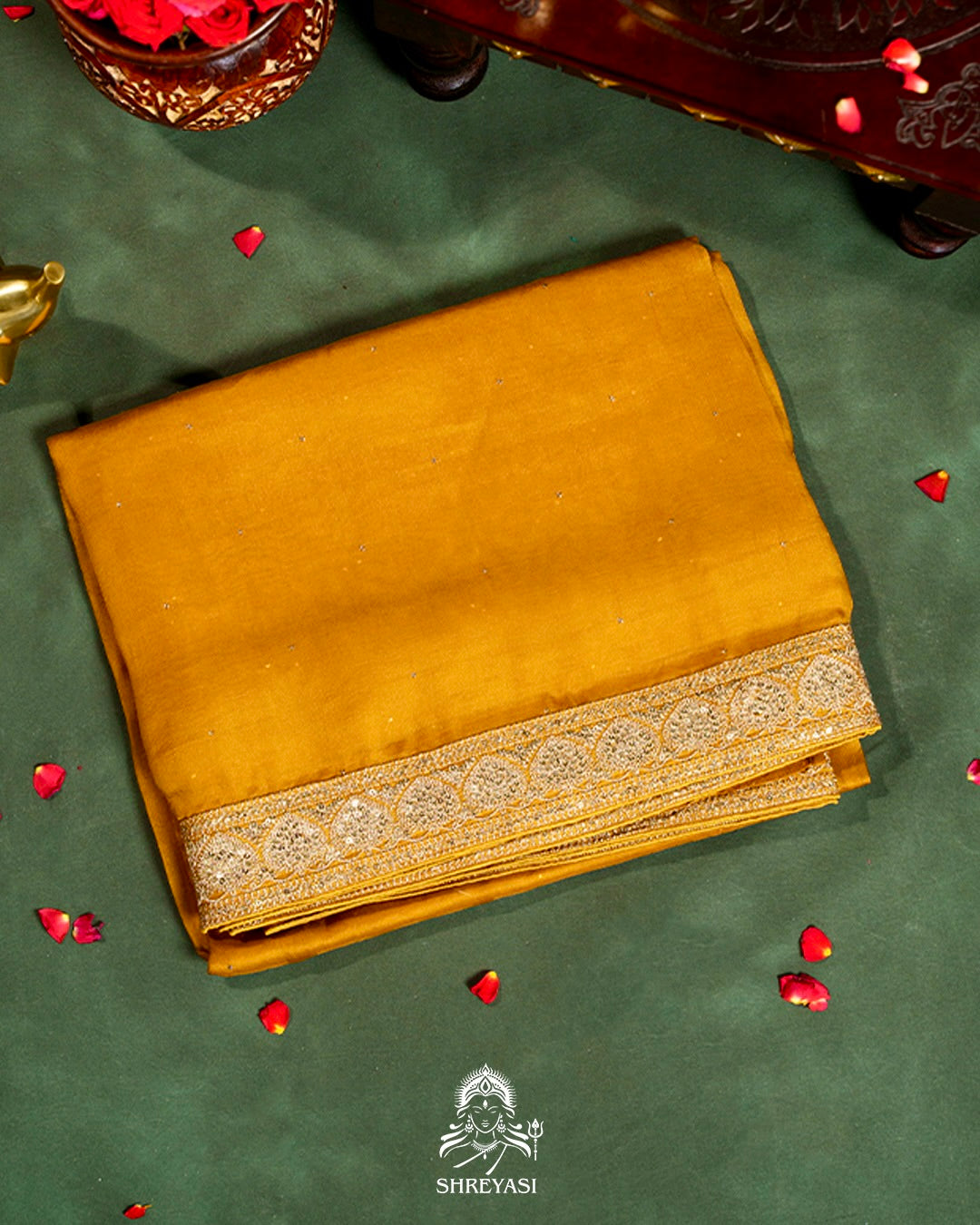 Pure Organza Silk Saree with Embellished Borders and Patola Print Silk Blouse
