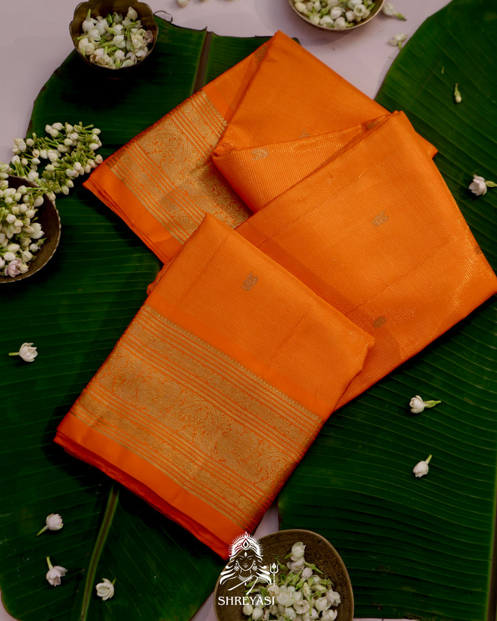 Handloom Kanjivaram Silk Saree with Real Zari