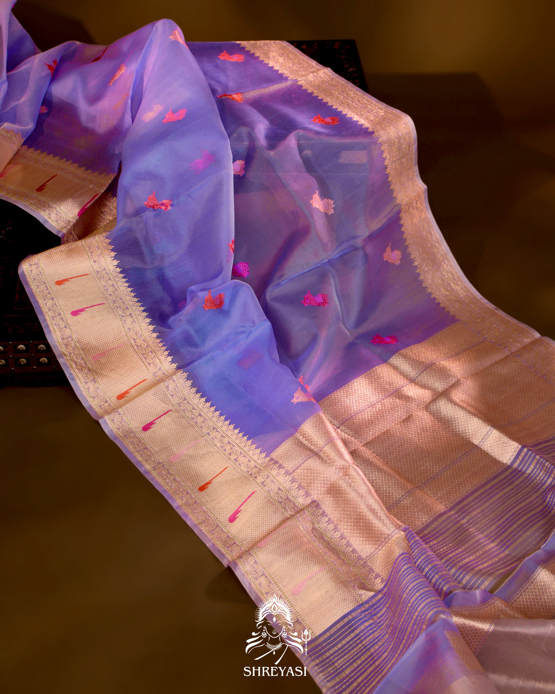 Banarasi Ektara Kora Silk Saree