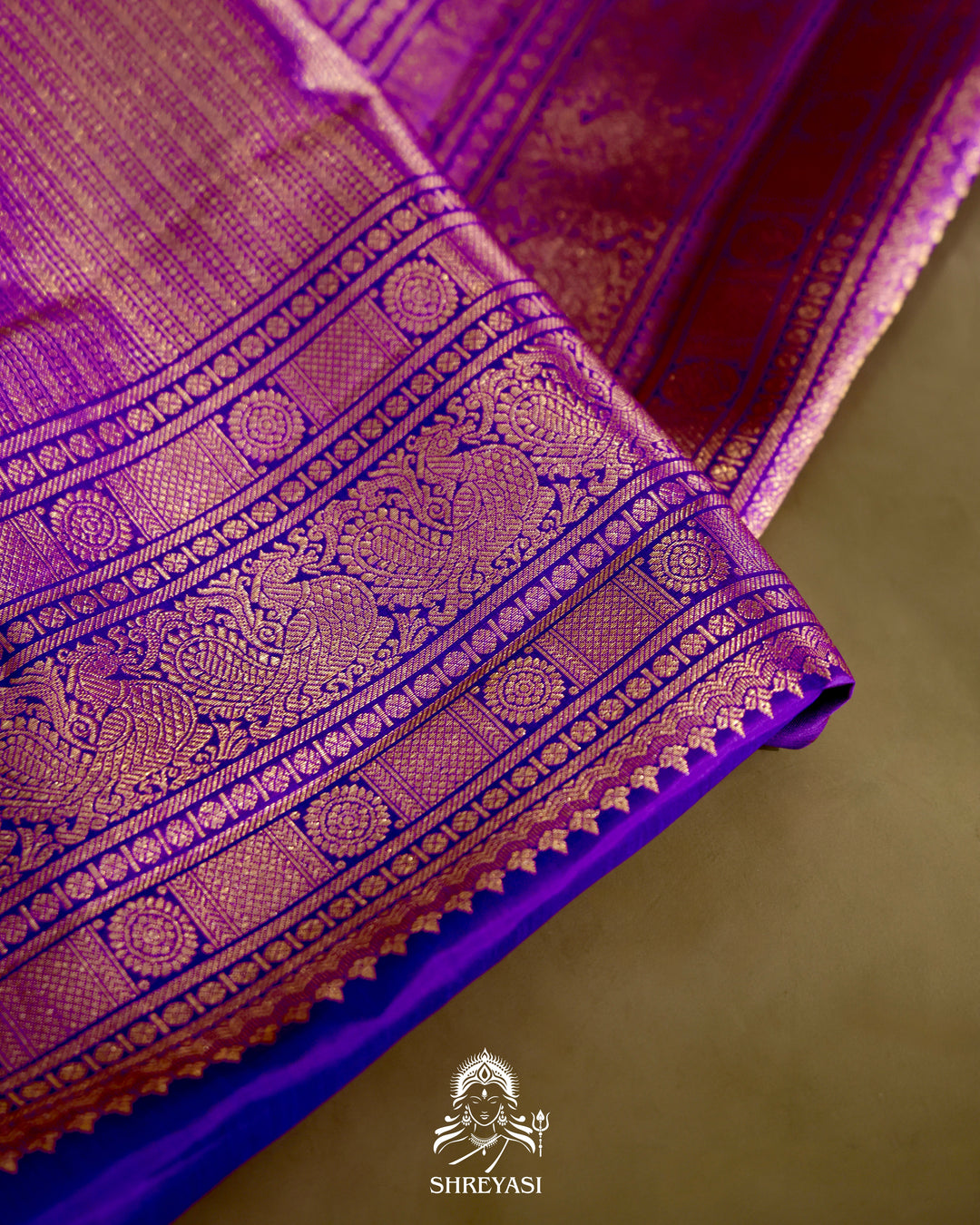 Kanjivaram Silk Saree with Tanjore Artwork