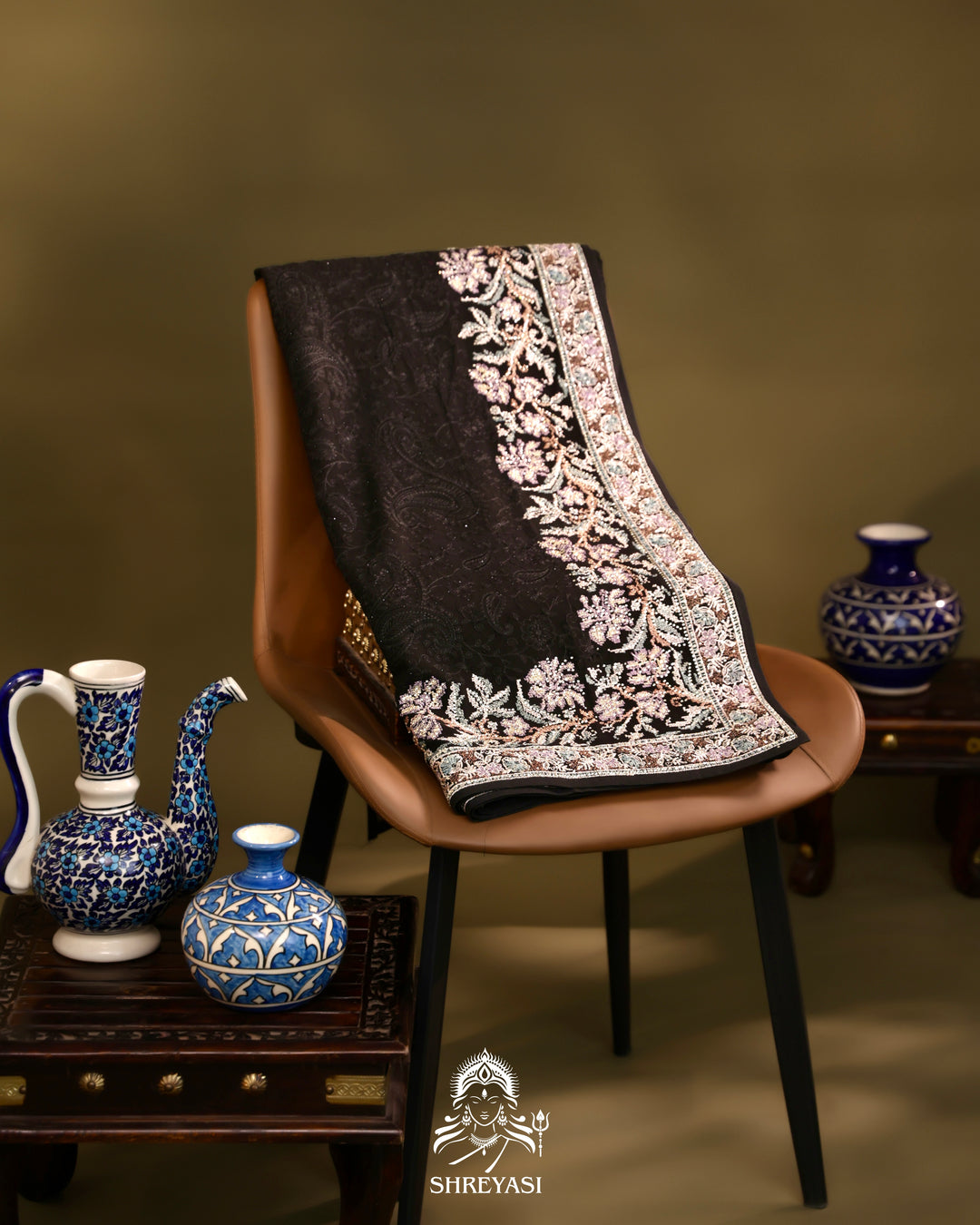 Georgette Saree with Thread Embroidery