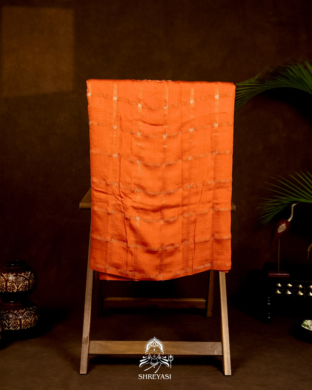 Gharchola-Style Bandhini Matka Silk Saree with Zari Checks