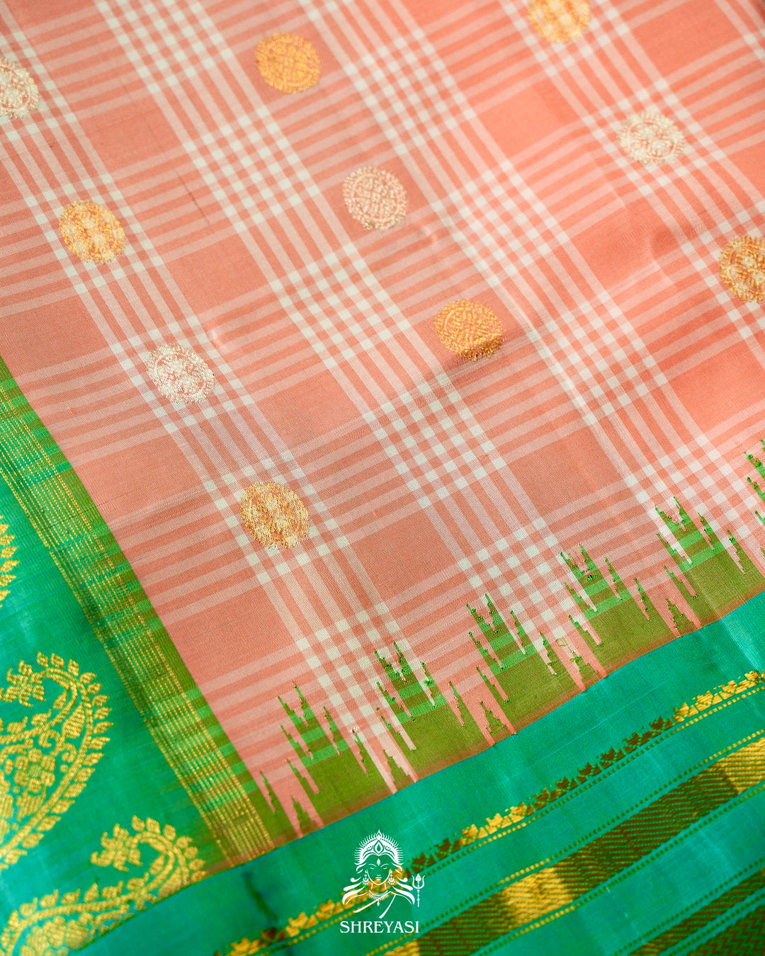 Premium Handloom Pure Gadwal Silk Saree with Kuttu Korvai Border