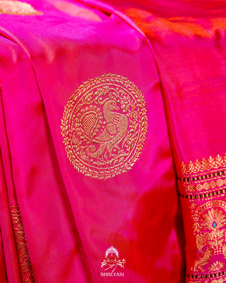 Banarasi Ektara Silk Saree with Kadwa Meenakari Weaving