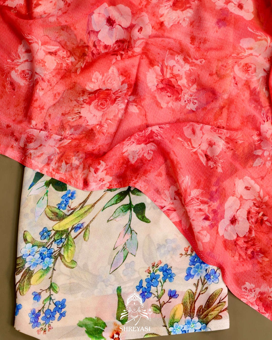 Floral Georgette Saree
