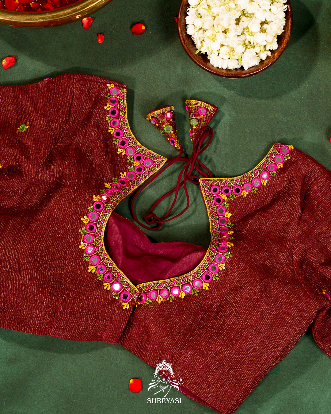 Handloom Silk Linen Jamdani Saree with Tissue Paithani Pallu