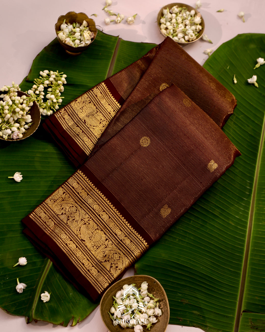 Handloom Kanjivaram Silk Saree with Real Zari