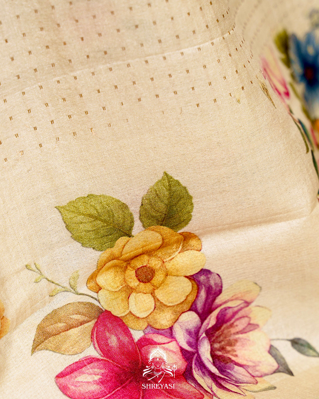 Handloom Pure Desi Tussar Silk Saree with Digital Floral Print