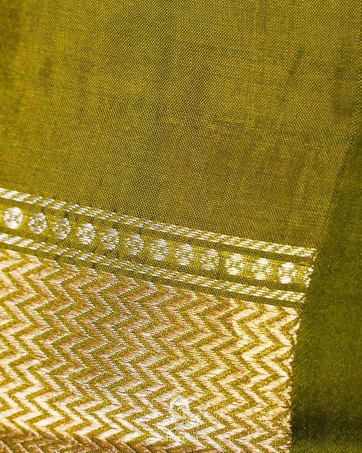 Pure Banarasi Soft Silk Saree with Mashru Border