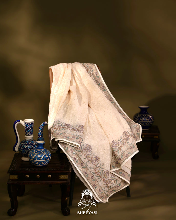 Georgette Saree with Thread Embroidery