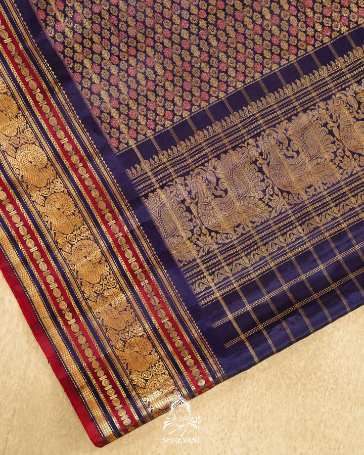 Handloom Pure Gadwal Silk Saree