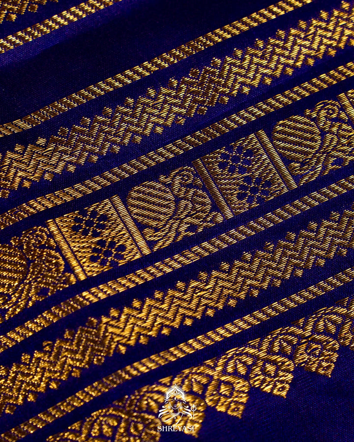 Handloom Pure Kanjivaram Silk Sarees with Real Zari and Hand Painted Tanjore Art