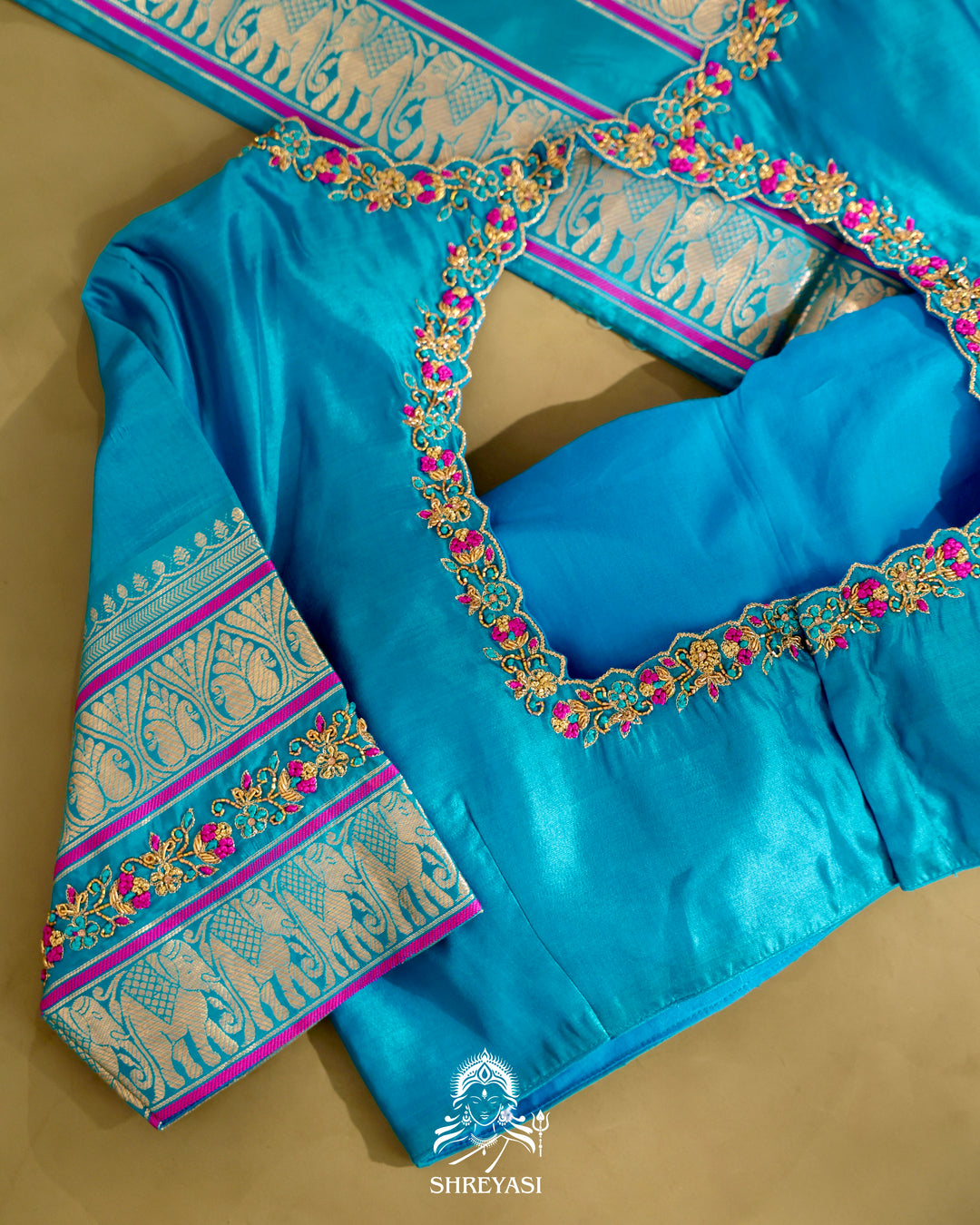 Banarasi Kora Silk Saree with Katan Kadiyal Border in Kadhwa Weaving