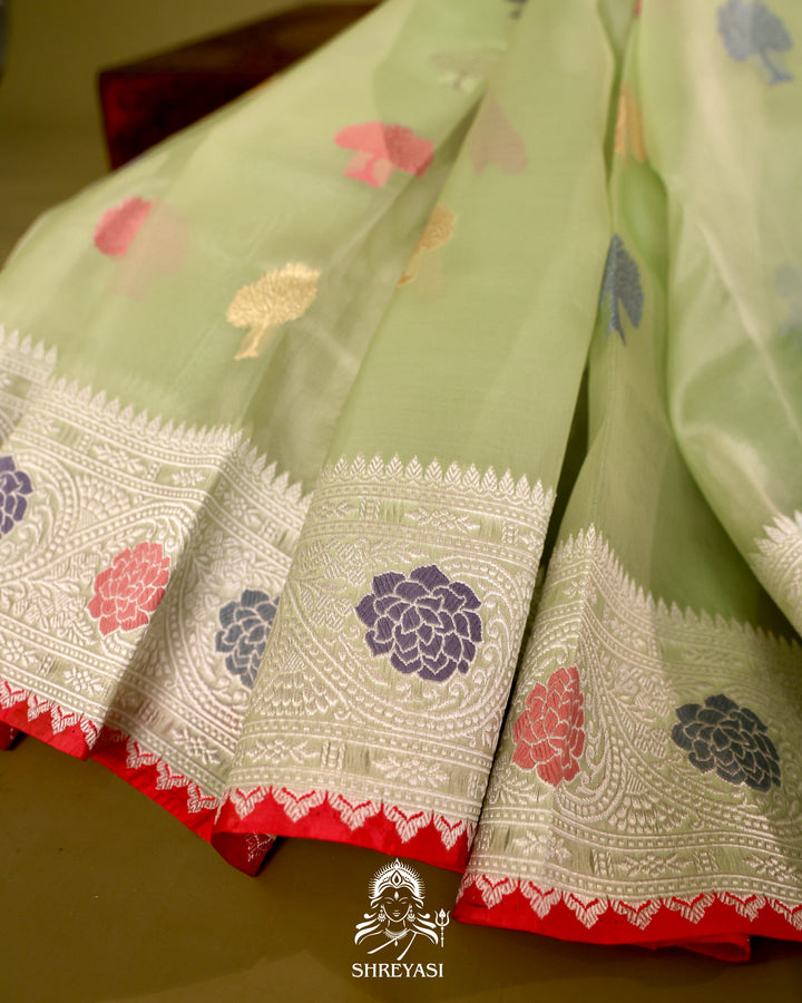 Banarasi Ektara Kora Silk Saree