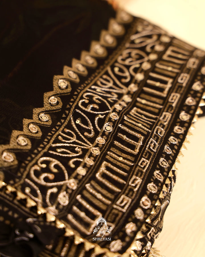 Embroidered Georgette Saree