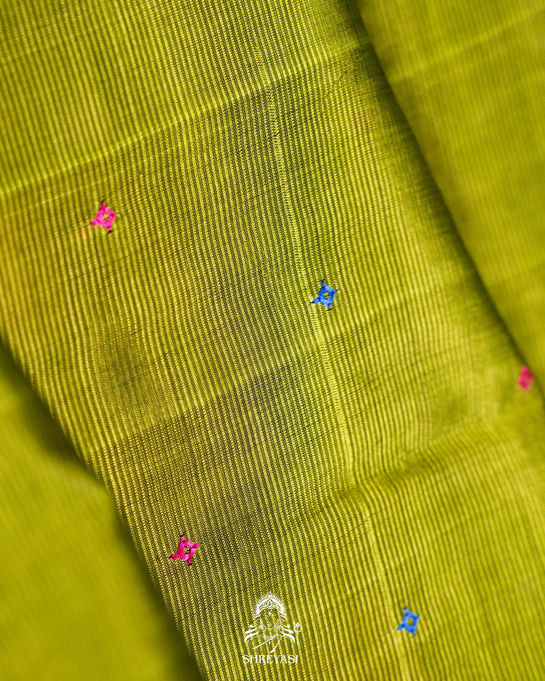 Handloom Pure Mangalagiri Silk Sarees with Mirror Work & Embroidery | Pen Kalamkari Blouse