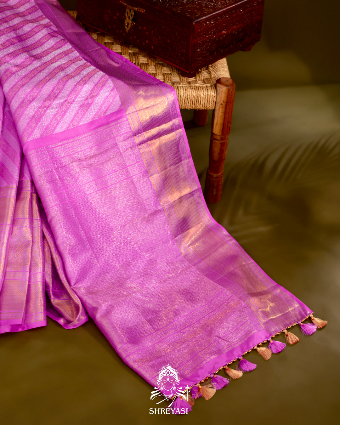 Kanjivaram Silk Saree with Real Zari