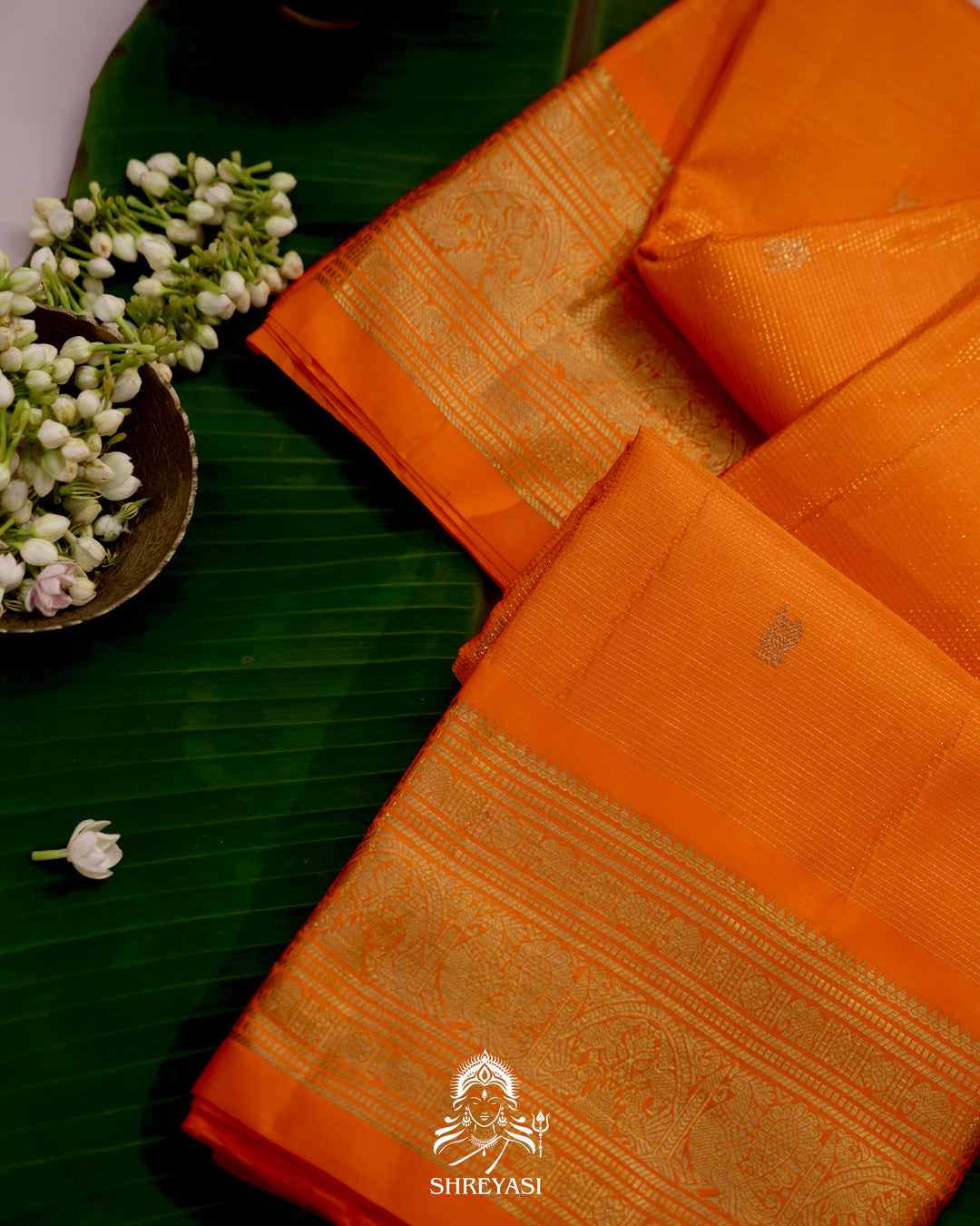 Handloom Kanjivaram Silk Saree with Real Zari
