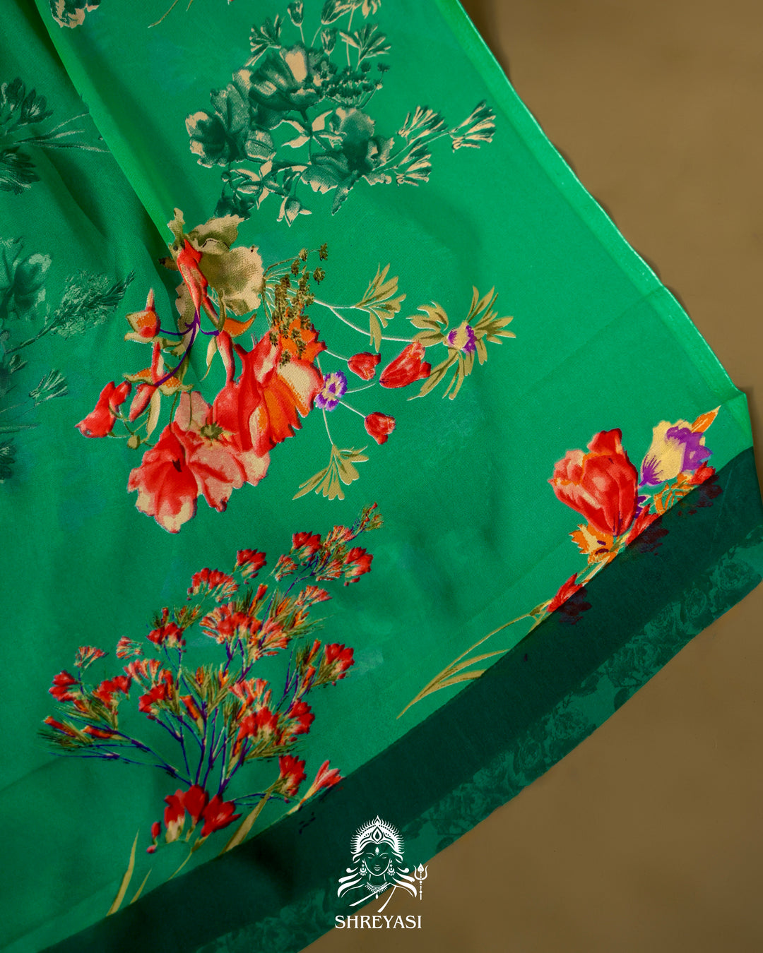Floral Georgette Saree