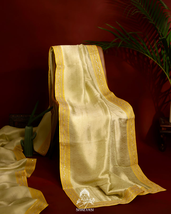 Banarasi Brocade Tissue Saree with Mashru Silk Blouse