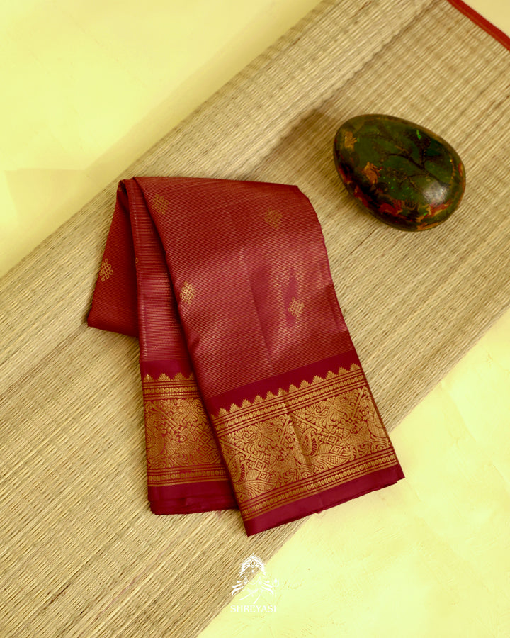 Handloom Kanjivaram Silk Saree with Real Zari