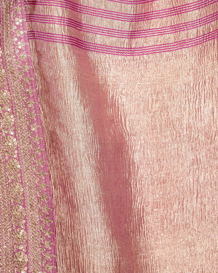Pure Georgette Silk Saree with Heavy Embroidered Borders and Blouse