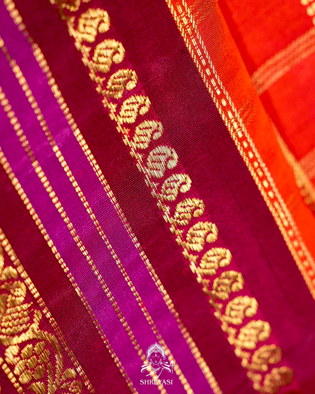 Handloom Pure Kanjivaram Silk Sarees with Real Zari and Hand Painted Tanjore Art