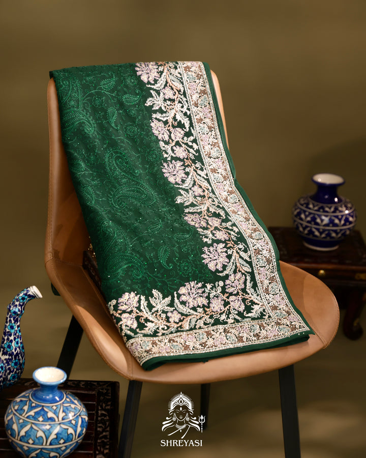 Georgette Saree with Thread Embroidery