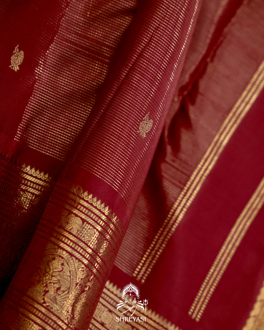 Handloom Kanjivaram Silk Saree with Real Zari
