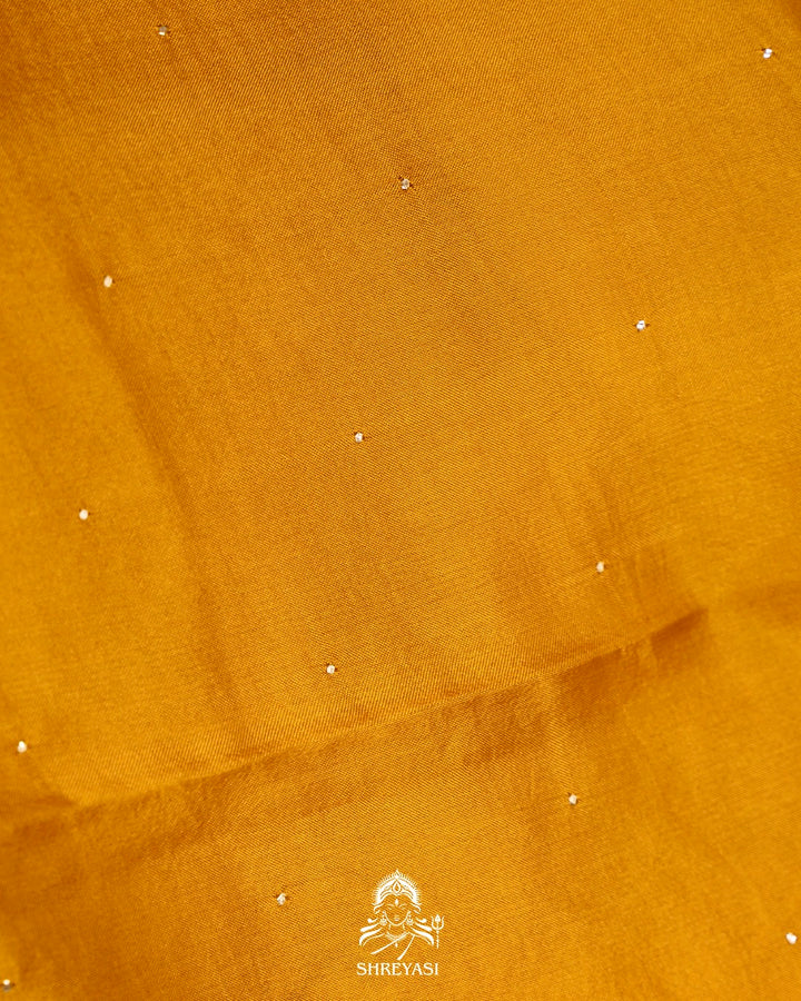 Pure Organza Silk Saree with Embellished Borders and Patola Print Silk Blouse